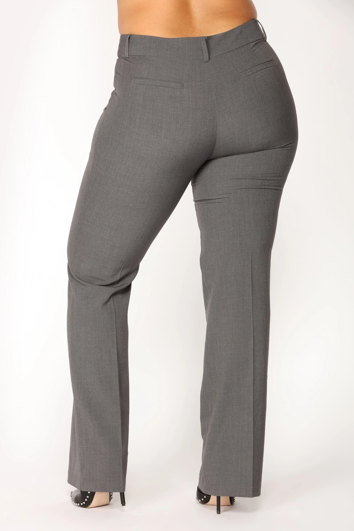 Tasha Dressy High Rise Pants - Charcoal — Cinzento-escuro