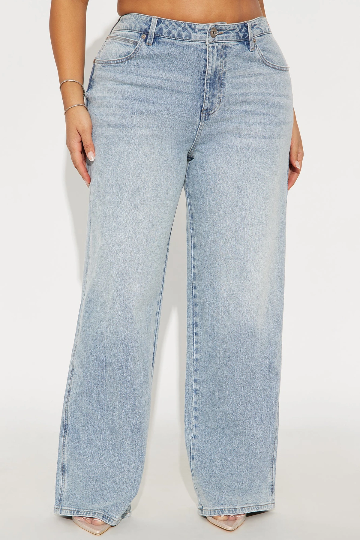 Never Changing Wide Leg Jeans - Light Wash — Ganga de lavagem clara