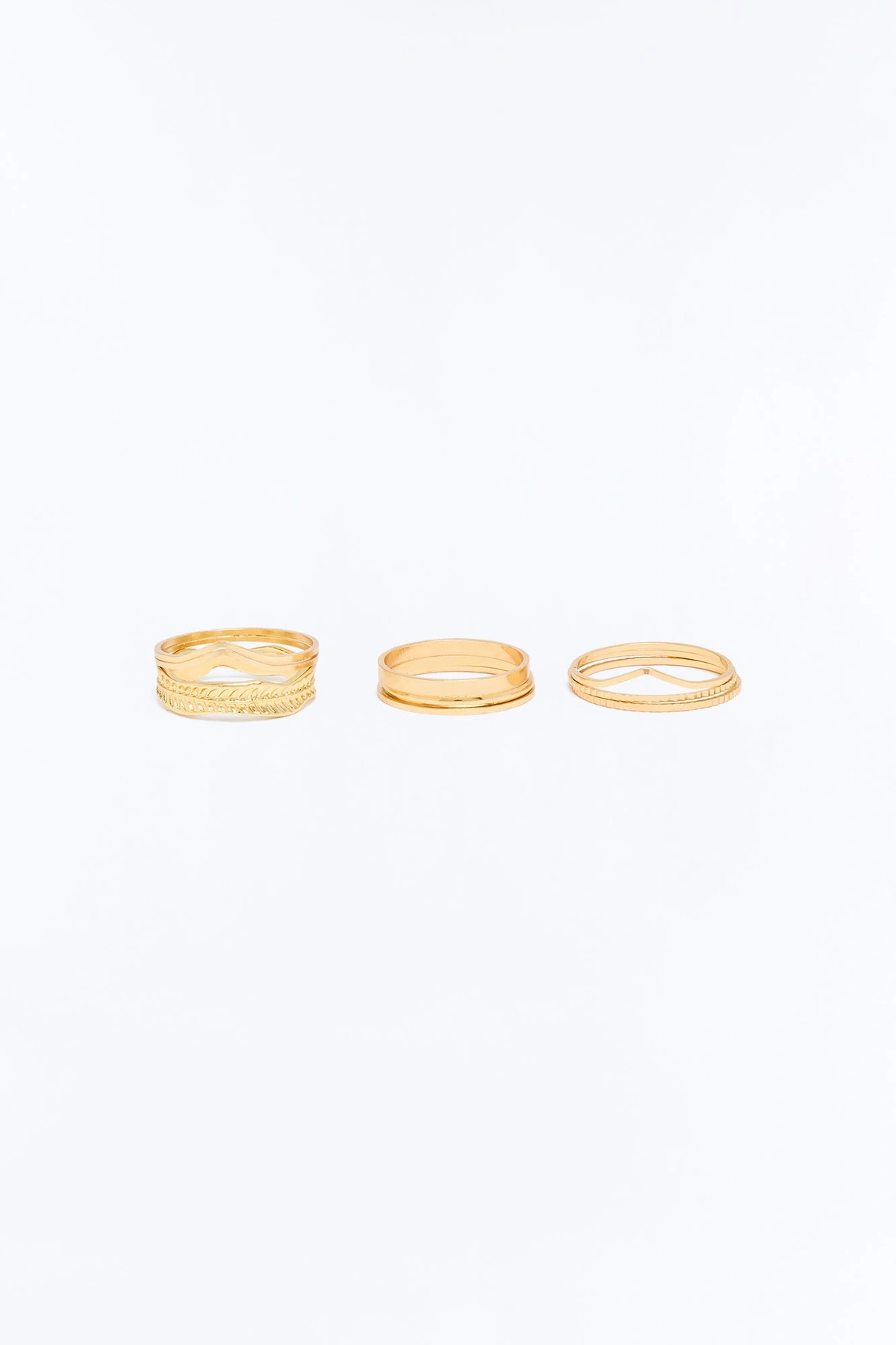 Tea Leaf Ring Set - Gold — Dourado