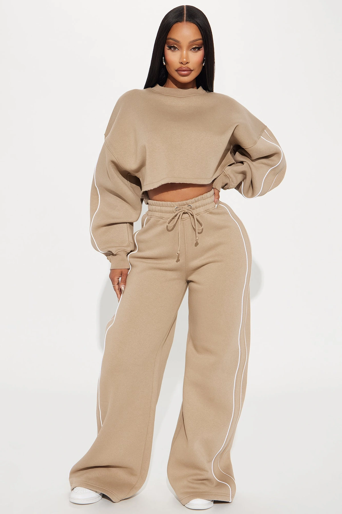 Almost The Weekend Lounge Pant - Taupe — Bege acinzentado
