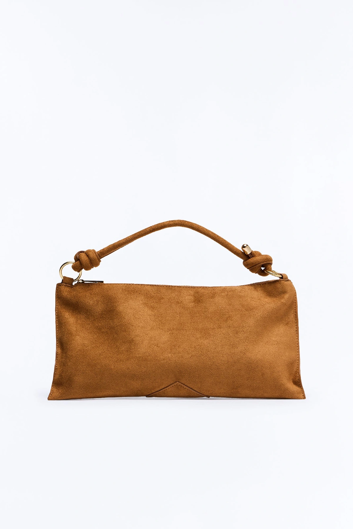 Butter Me Up Faux Suede Shoulder Handbag - Tan — Castanho-claro