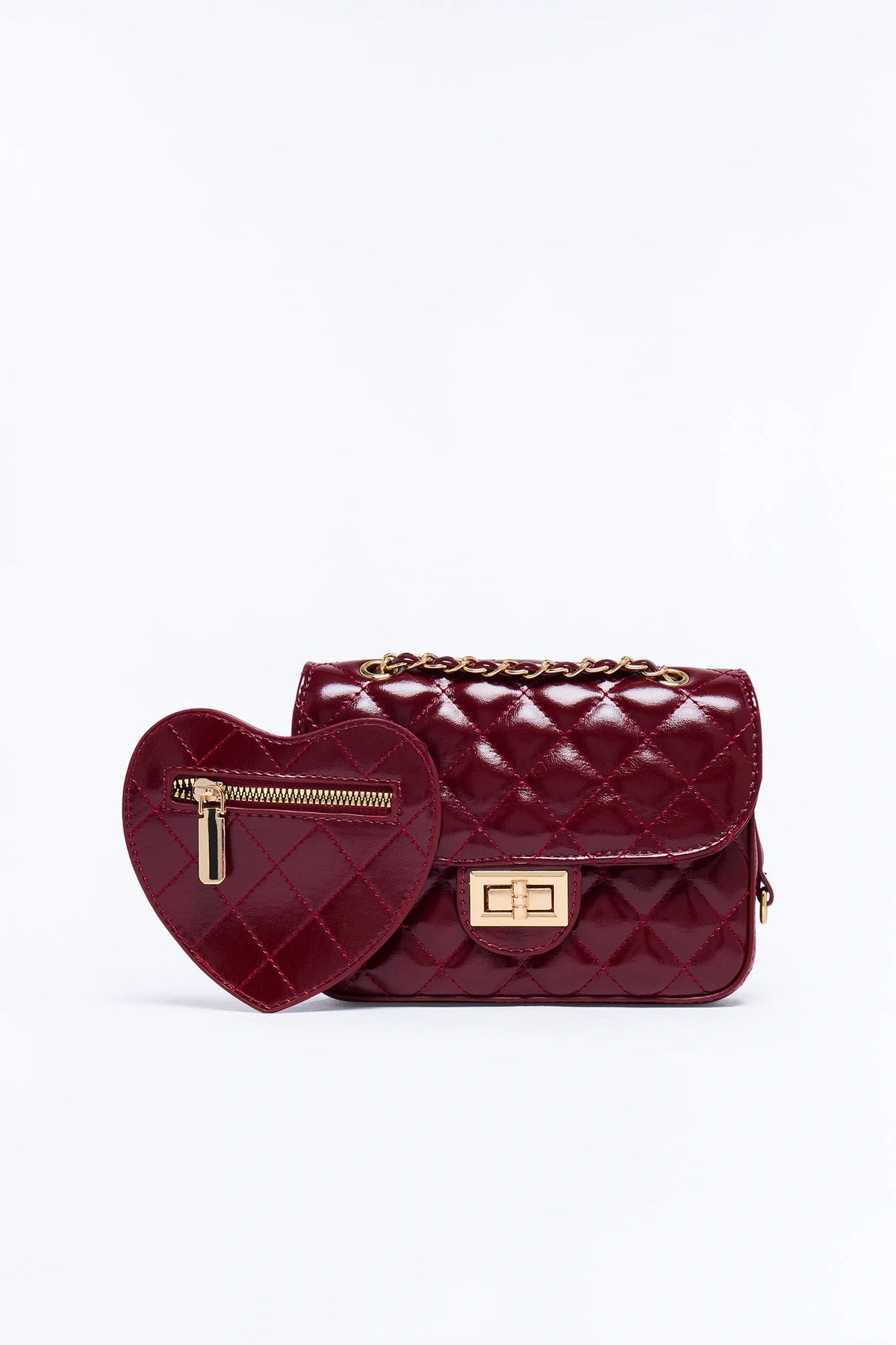 Born A Lover Crossbody Handbag - Burgundy — Bordô