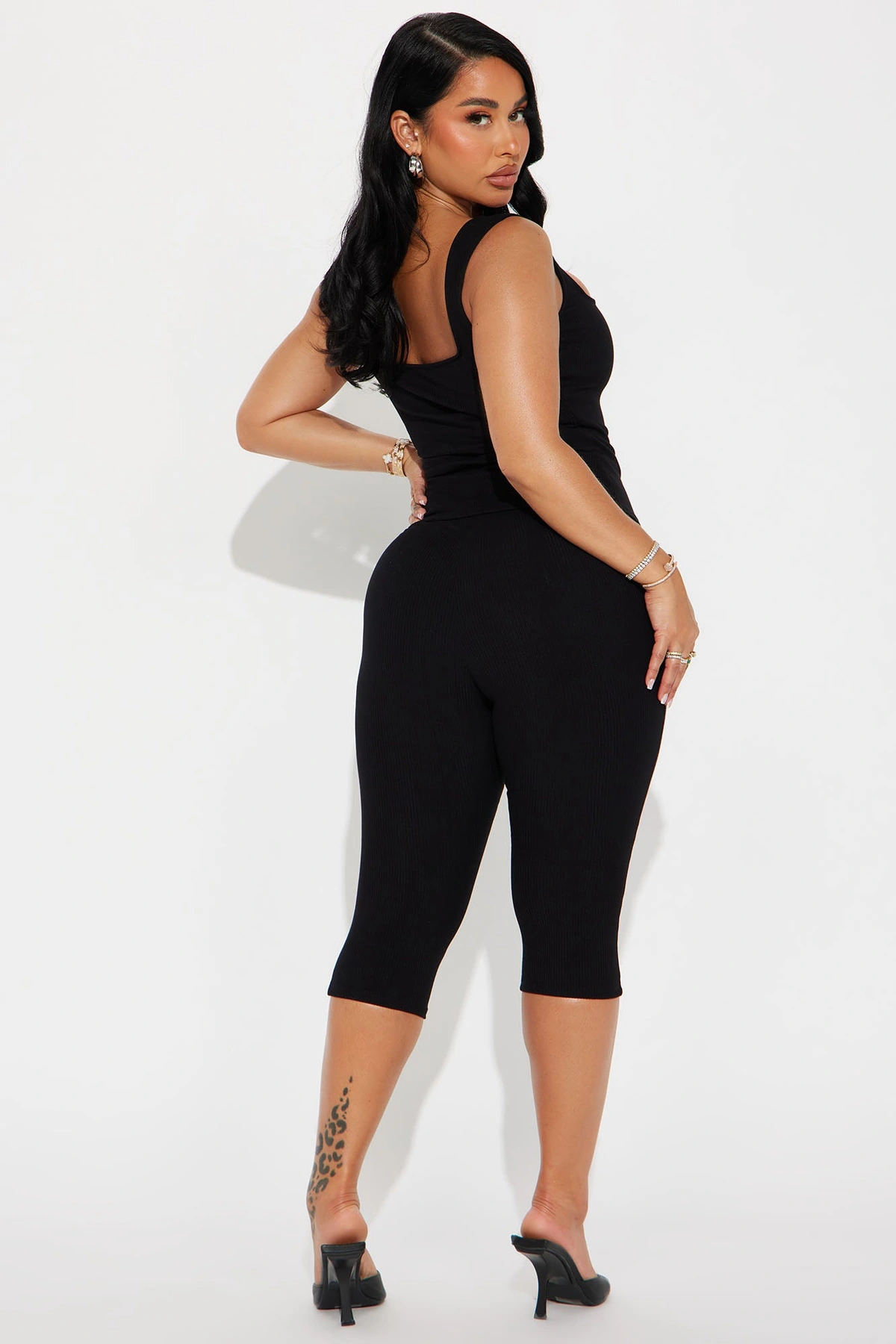Carina Snatched Pant Set - Black — Preto
