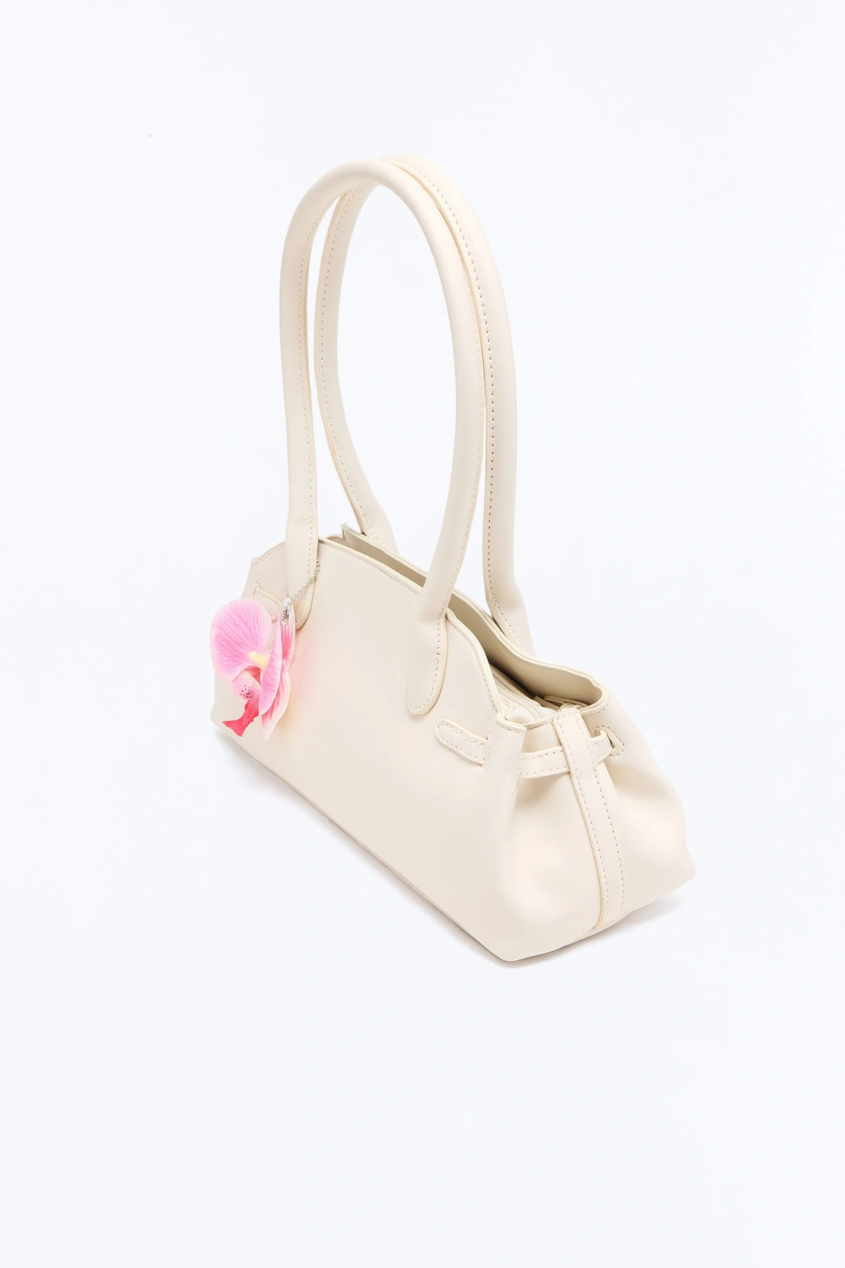 Orchid Of The Desert Faux Leather Handbag - Ivory — Marfim