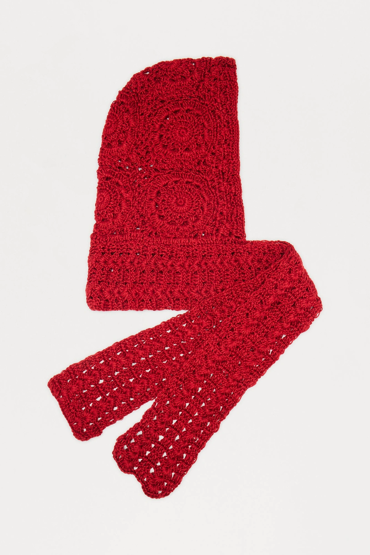 Winter Flower Crochet Head Wrap - Burgundy — Bordô