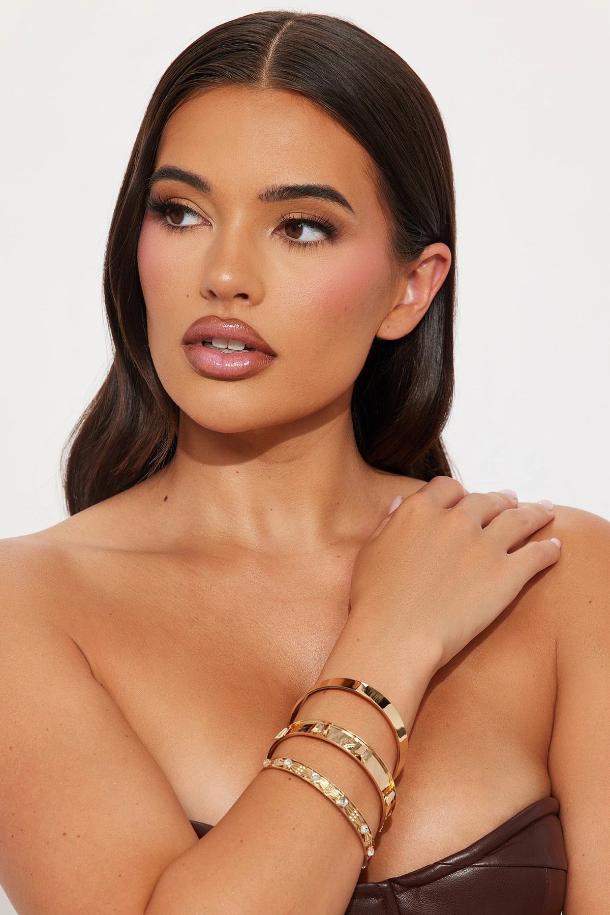 Take My Hand 3 Piece Bracelet Set - Gold — Dourado
