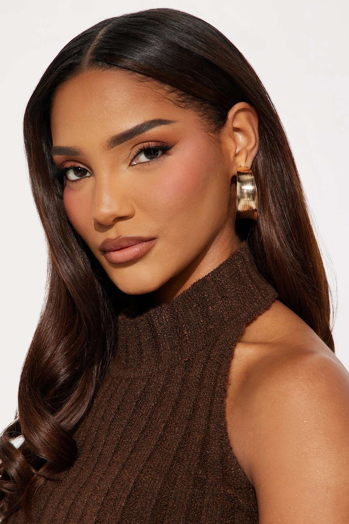 Serenity Hoop Earrings - Gold — Dourado