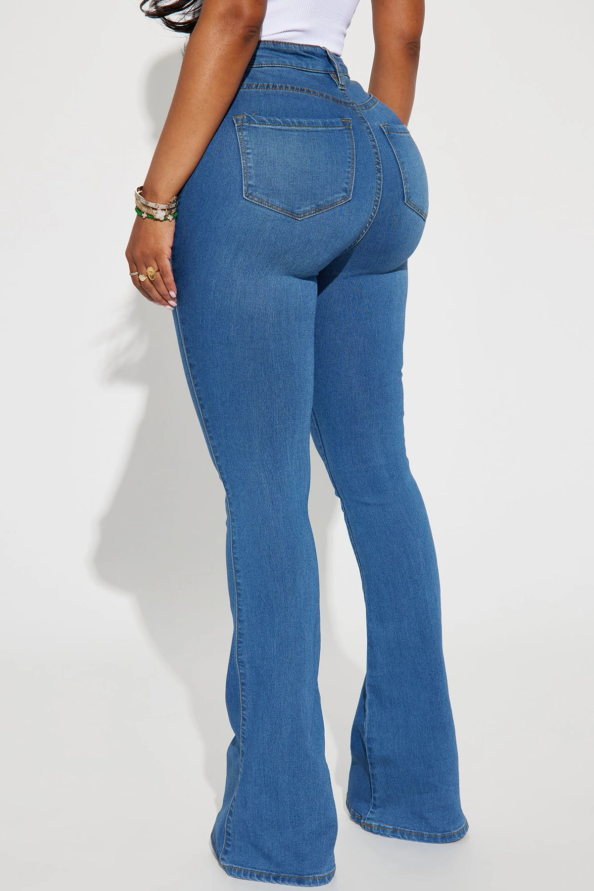 Deep In My Soul Flare Jeans - Medium Blue Wash — médio Azul lavagem