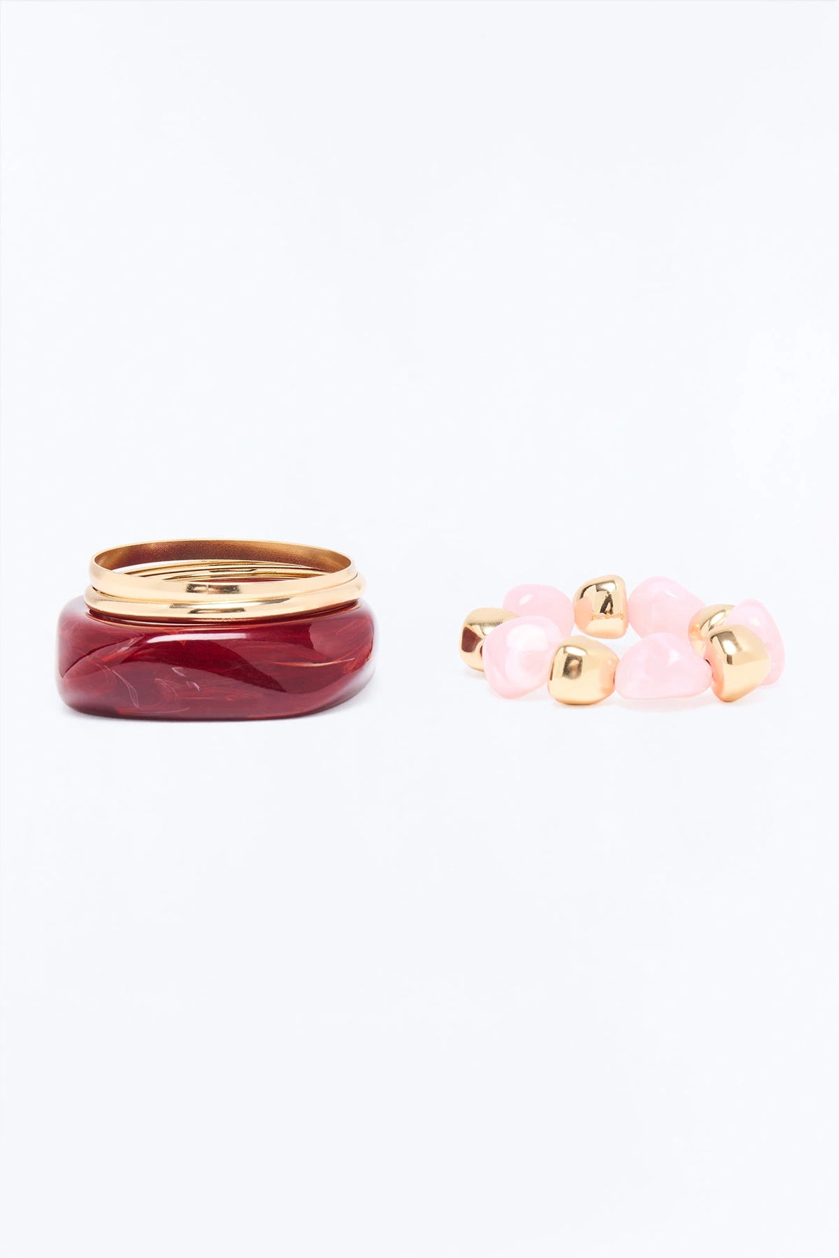Catch You Later 4 Piece Bracelet Set - Burgundy/combo — Bordô/combinação