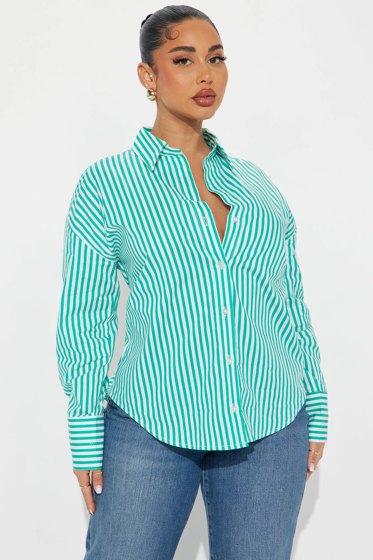 Newport Striped Shirt - Green/combo — Verde/combinação