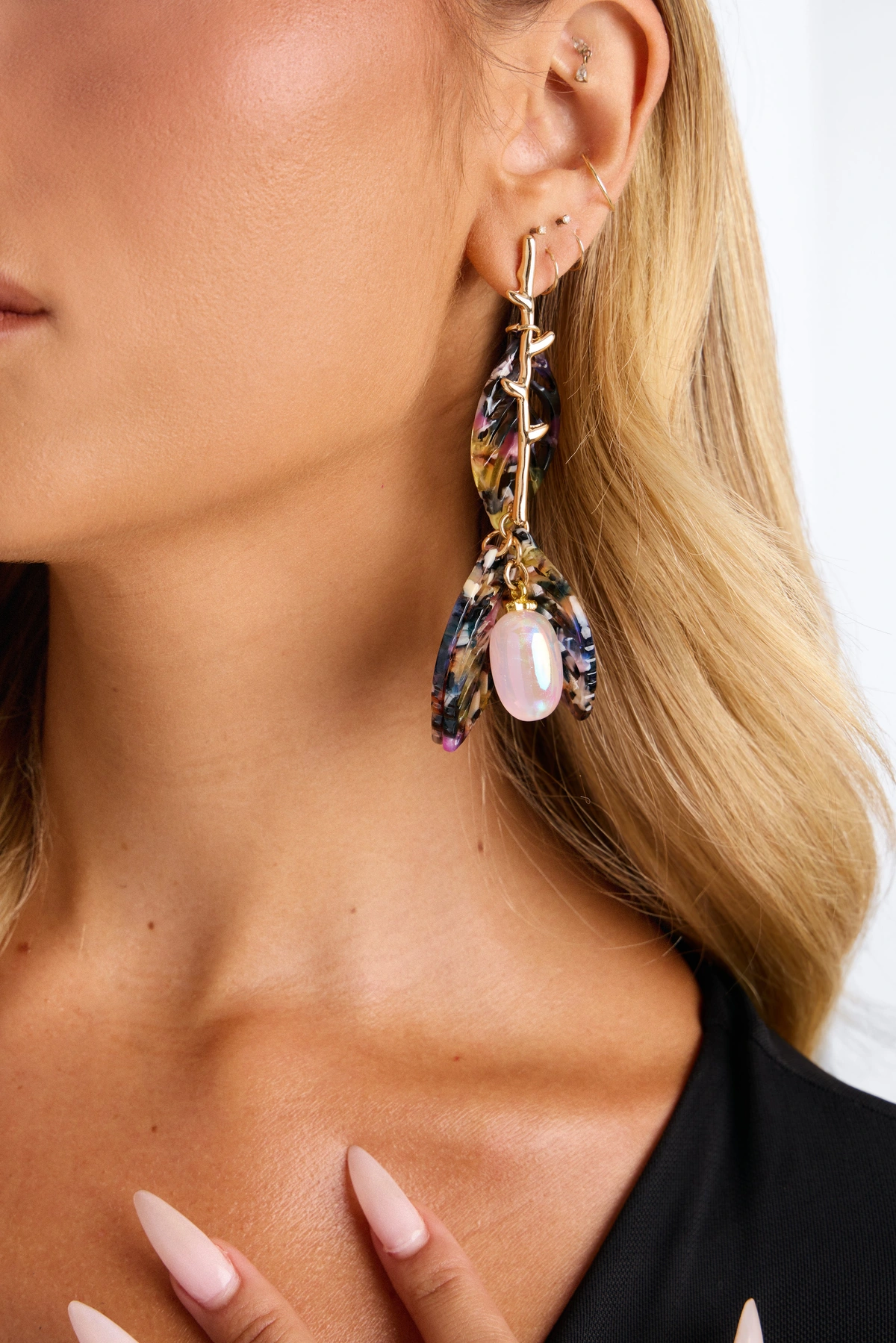 Falling Leaves Drop Earrings - Multi Color — Multicolor