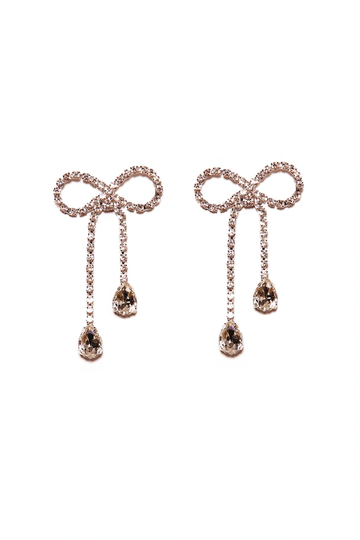 Put A Bow On It Stud Earrings - Silver — Prateado
