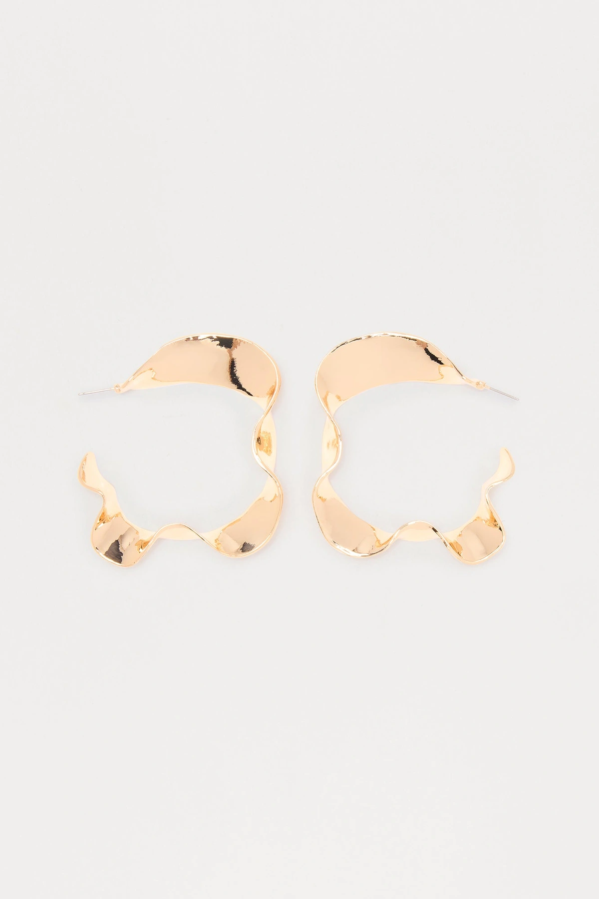 Diane Abstract Hoop Earrings - Gold — Dourado