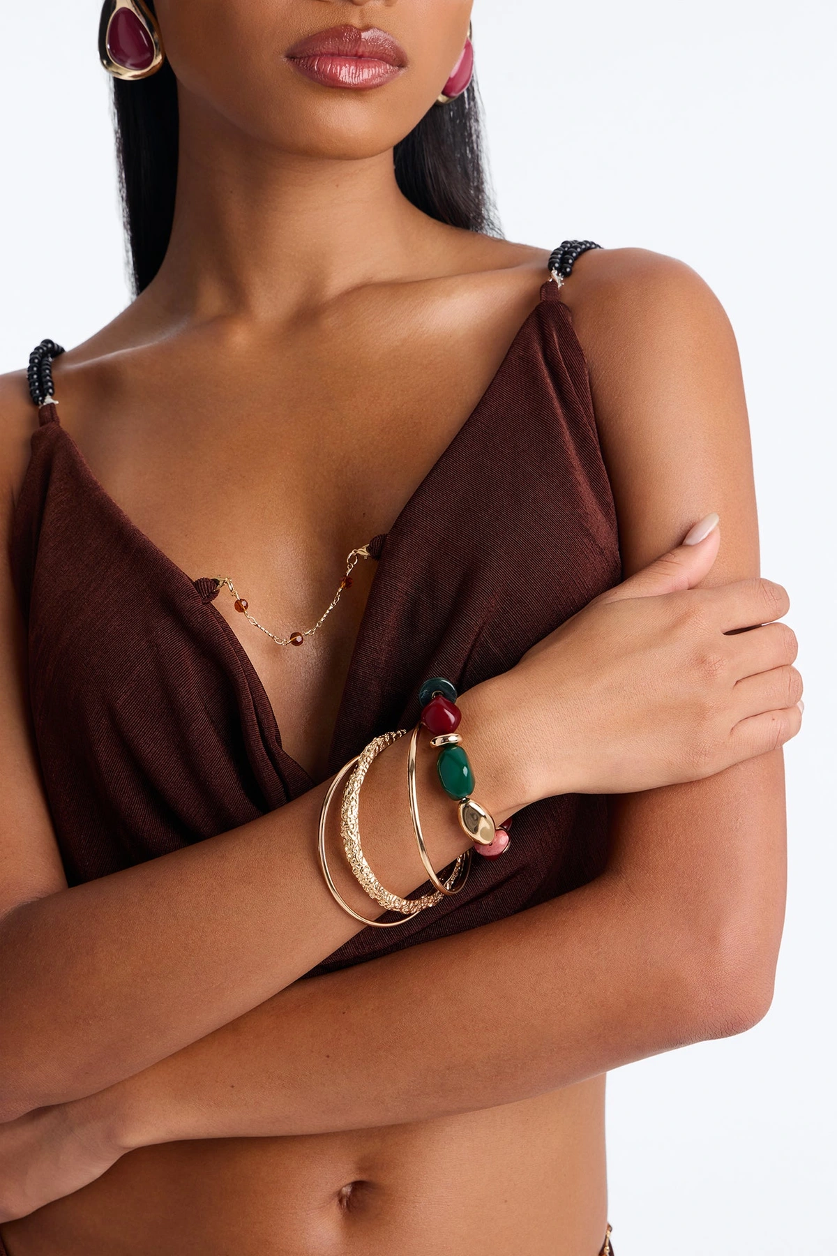Marg On The Rocks 4 Piece Bracelet Set - Gold/combo — Dourado/combinação