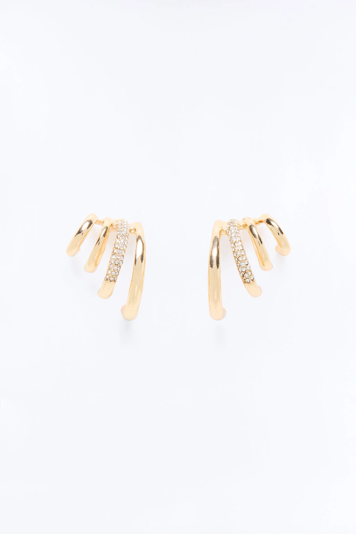 4 Tier Hoop Earrings - Gold — Dourado