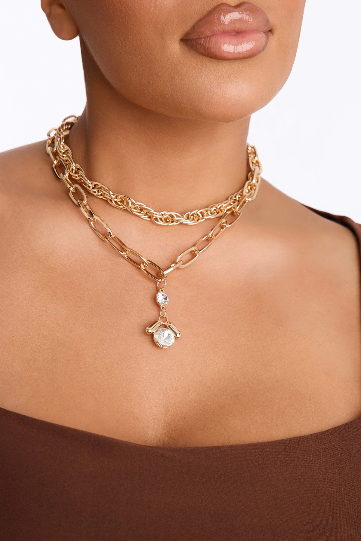 Every Word You Said Layered Necklace - Gold — Dourado
