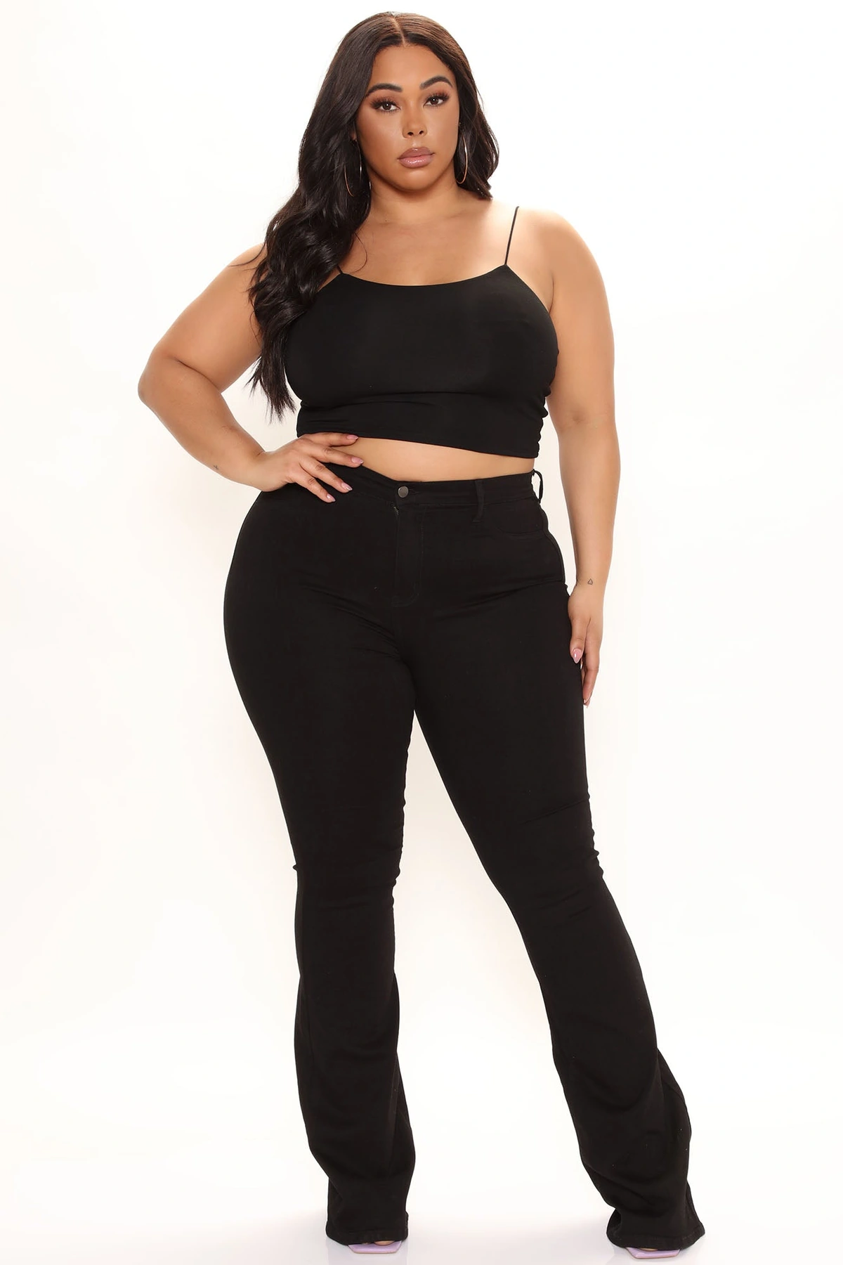 Tall Deep In My Soul Flare Jeans - Black — Preto
