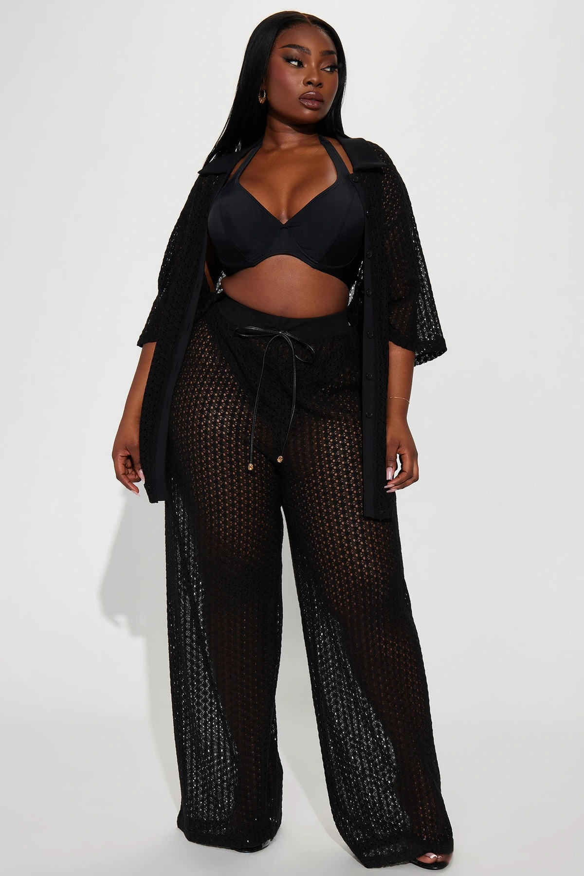 Abby Swim Cover Up Pants - Black — Preto