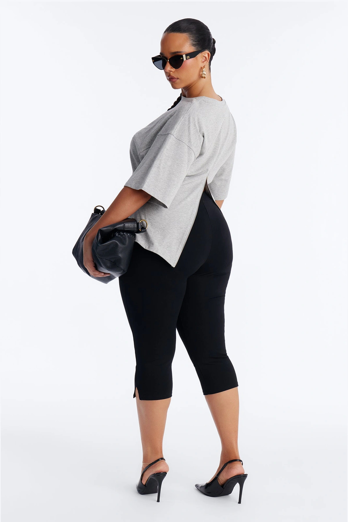Jayden Fitted T-Shirt - Heather Grey — Cinzento mesclado