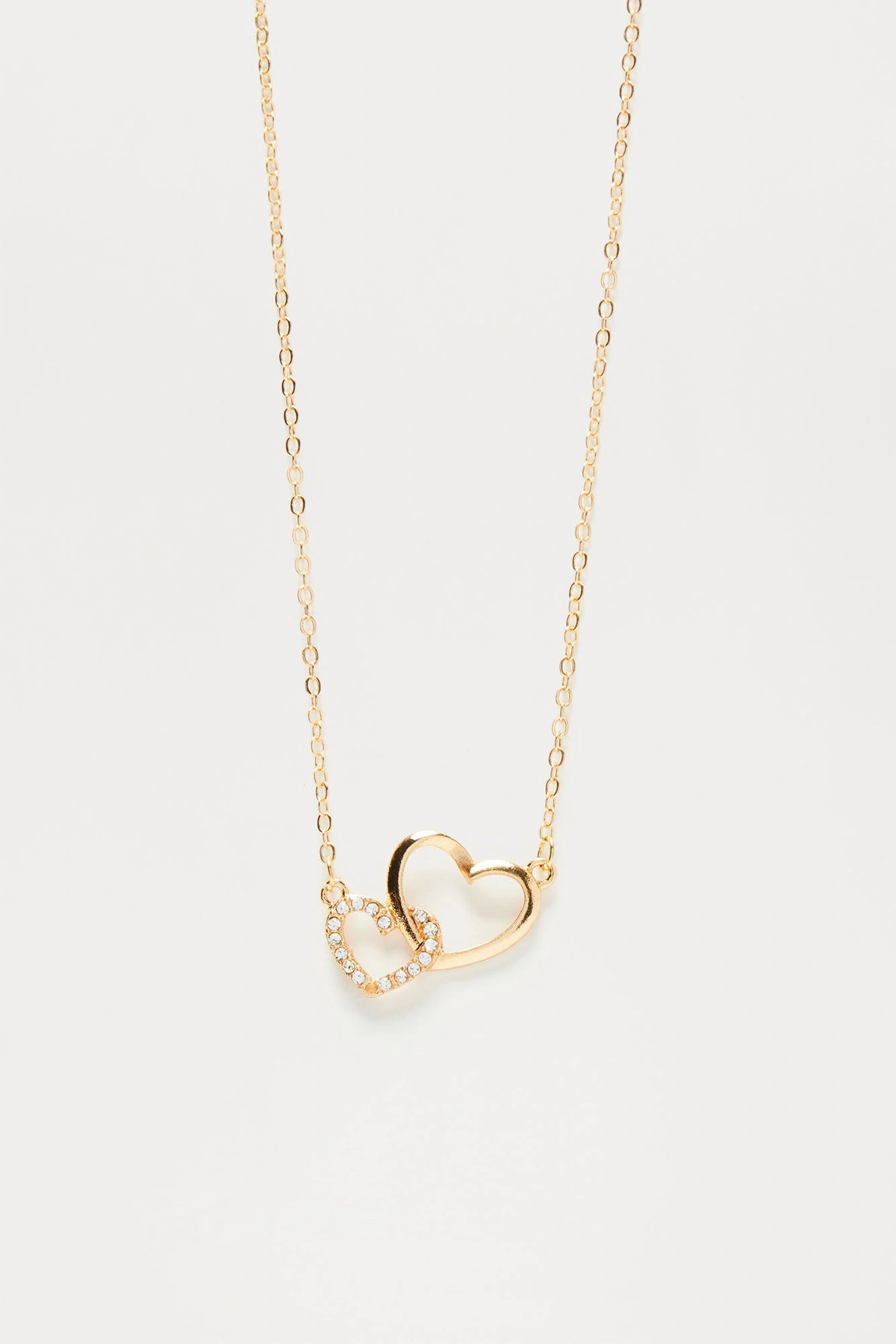 Ari Hearts Necklace - Gold — Dourado