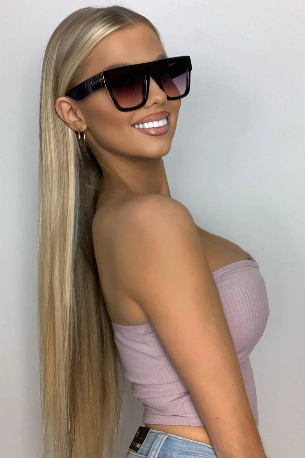 Care Free Shield Sunglasses - Black/Purple — Preto/Roxo
