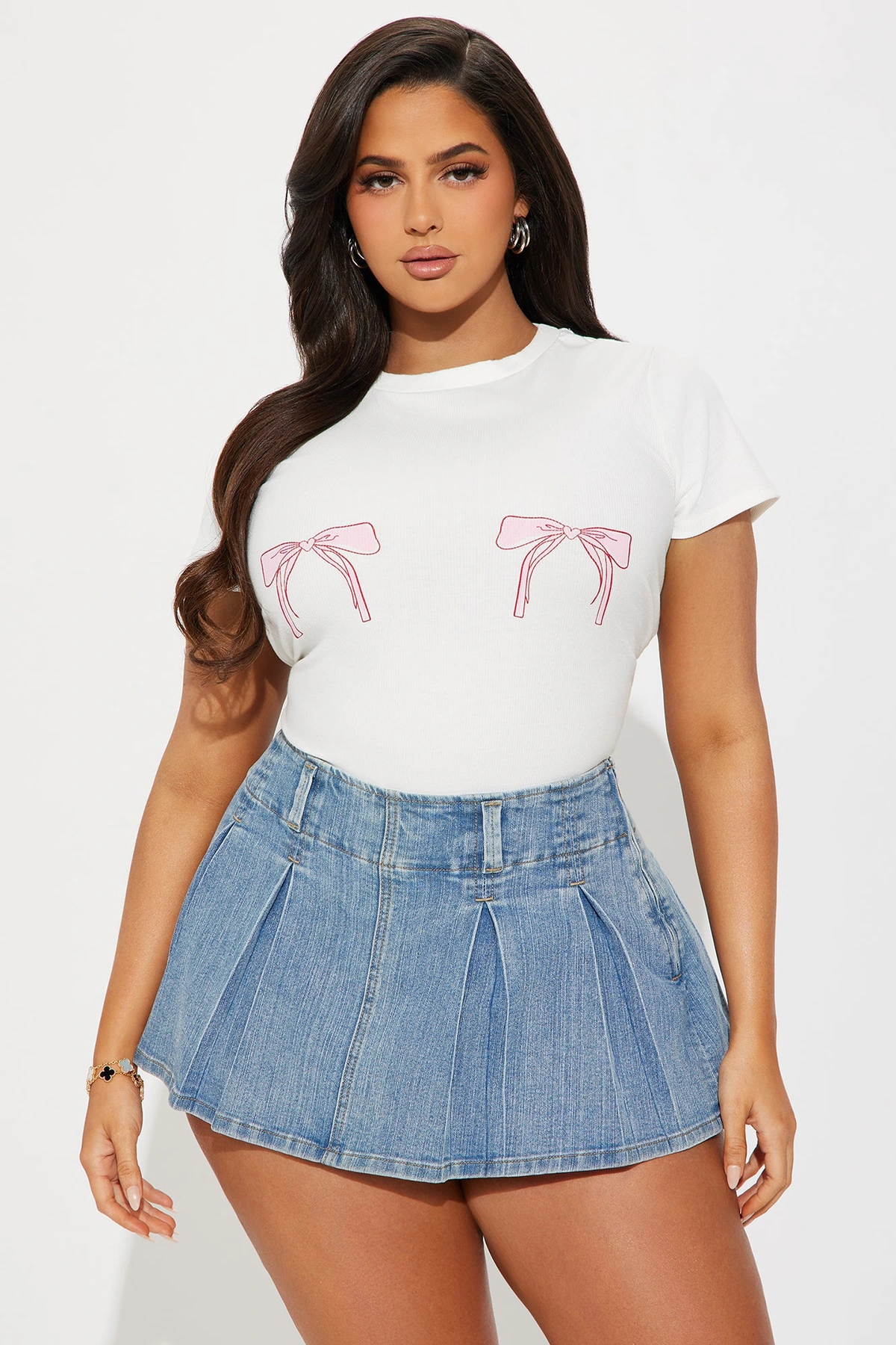 Southern Social Bow Tee - White — Branco