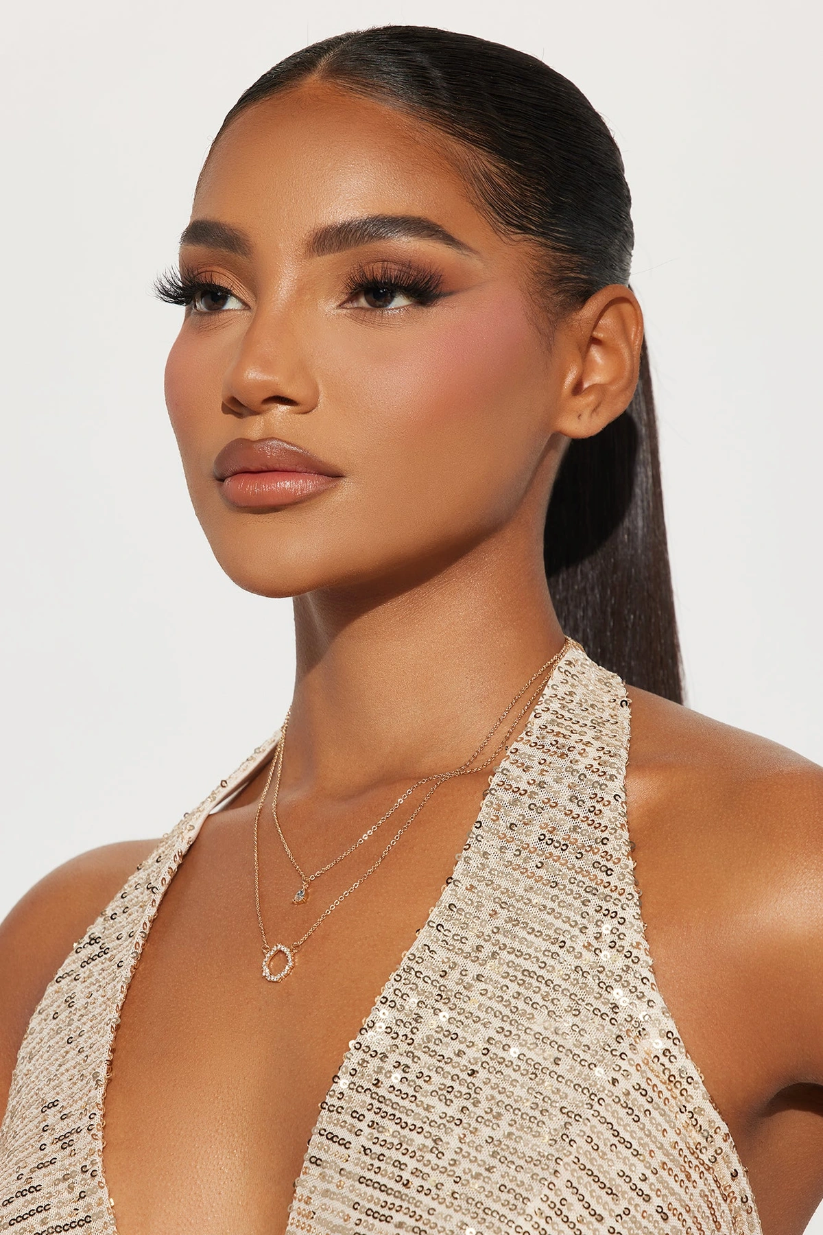 Glistening Sun Necklace - Gold — Dourado
