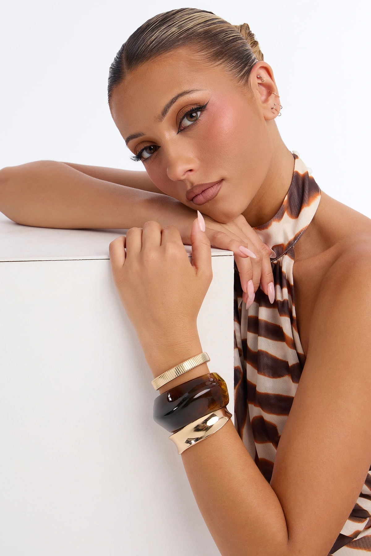 Sol Dorado 3 Piece Bracelet Set - Gold/combo — Dourado/combinação