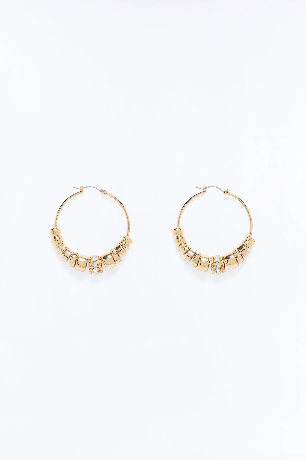 Rock With You Hoop Earrings - Gold — Dourado