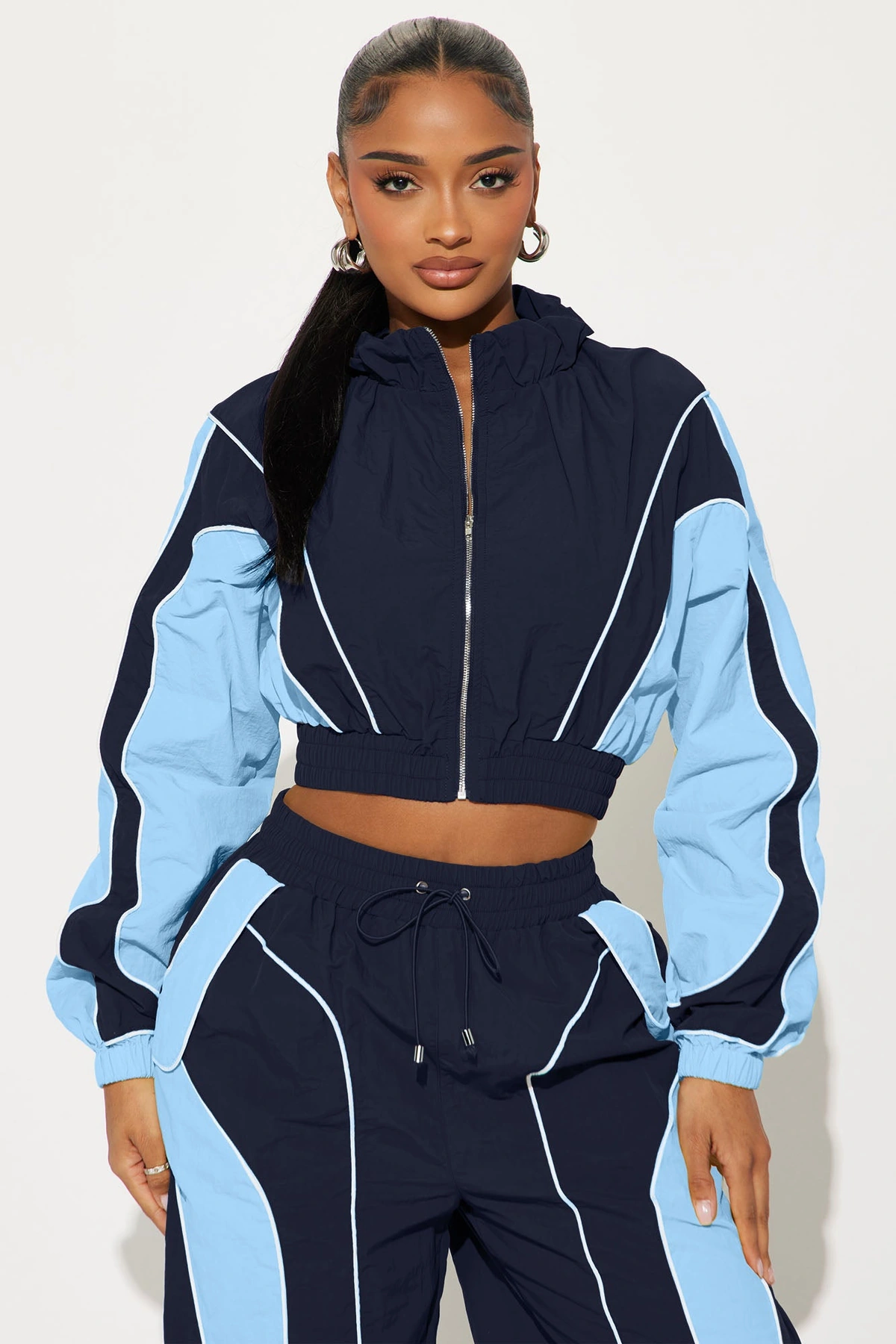 New Era Colorblock Windbreaker Jacket - Blue/combo — Azul/combinação