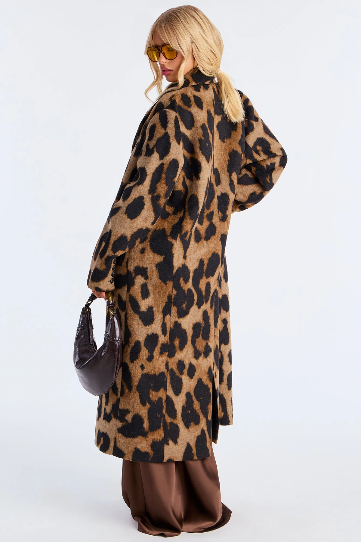 Take The Leap Leopard Double Breasted Coat - Leopard — Leopardo