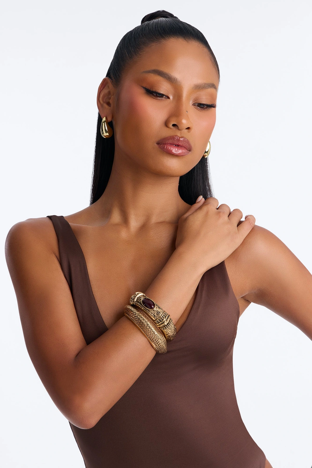 Azalea 2 Piece Bracelet Set - Gold — Dourado