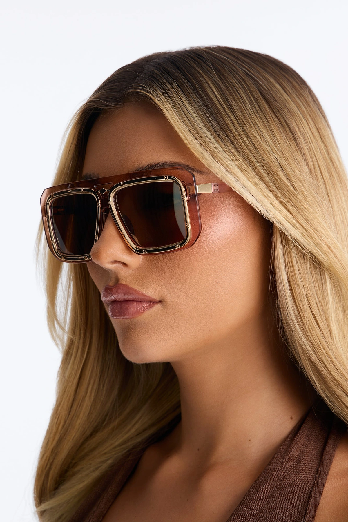 Golden Rays Sunglasses - Brown/combo — Castanho/combinação