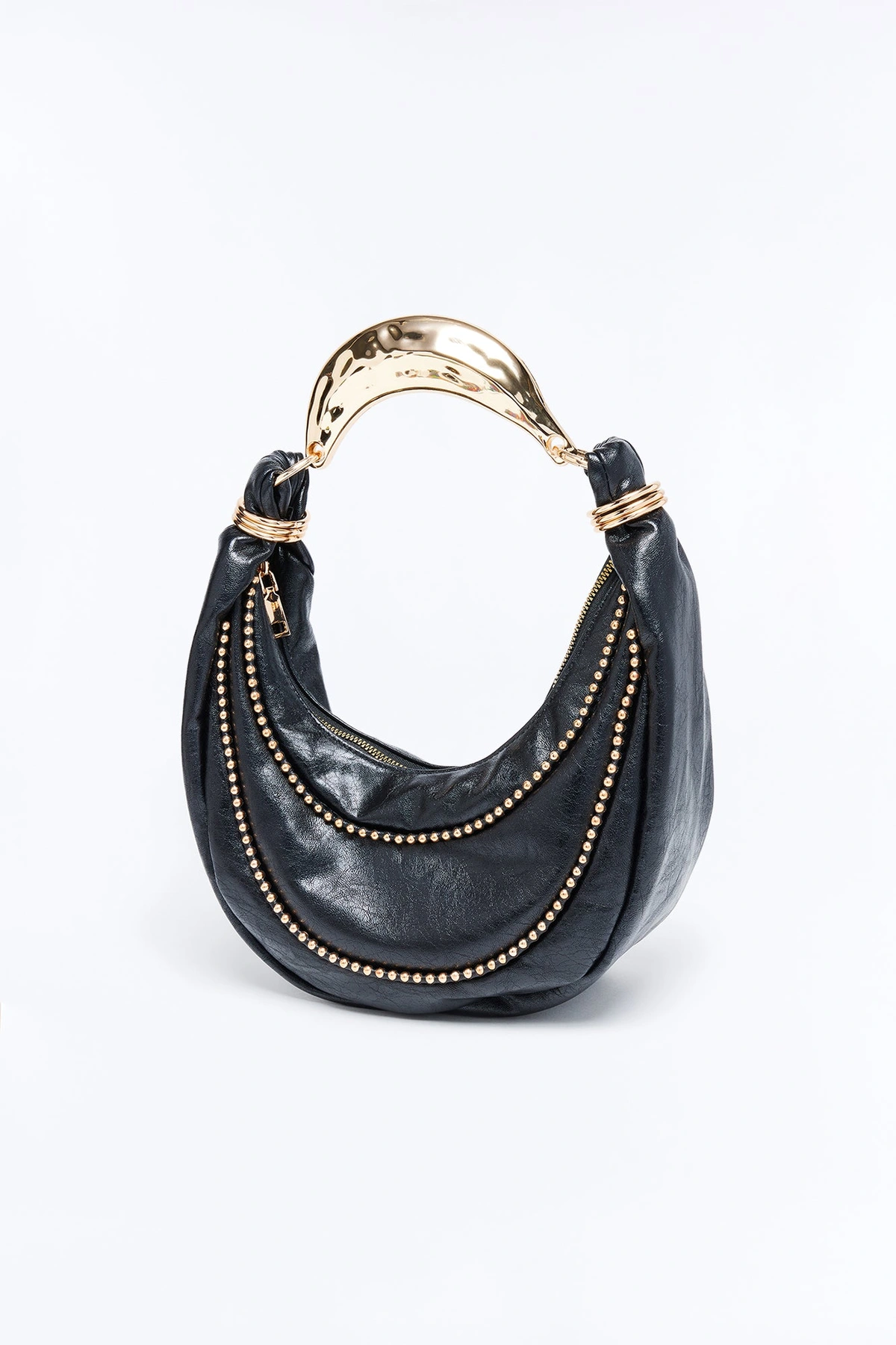 No Curfew Faux Leather Shoulder Bag - Black — Preto