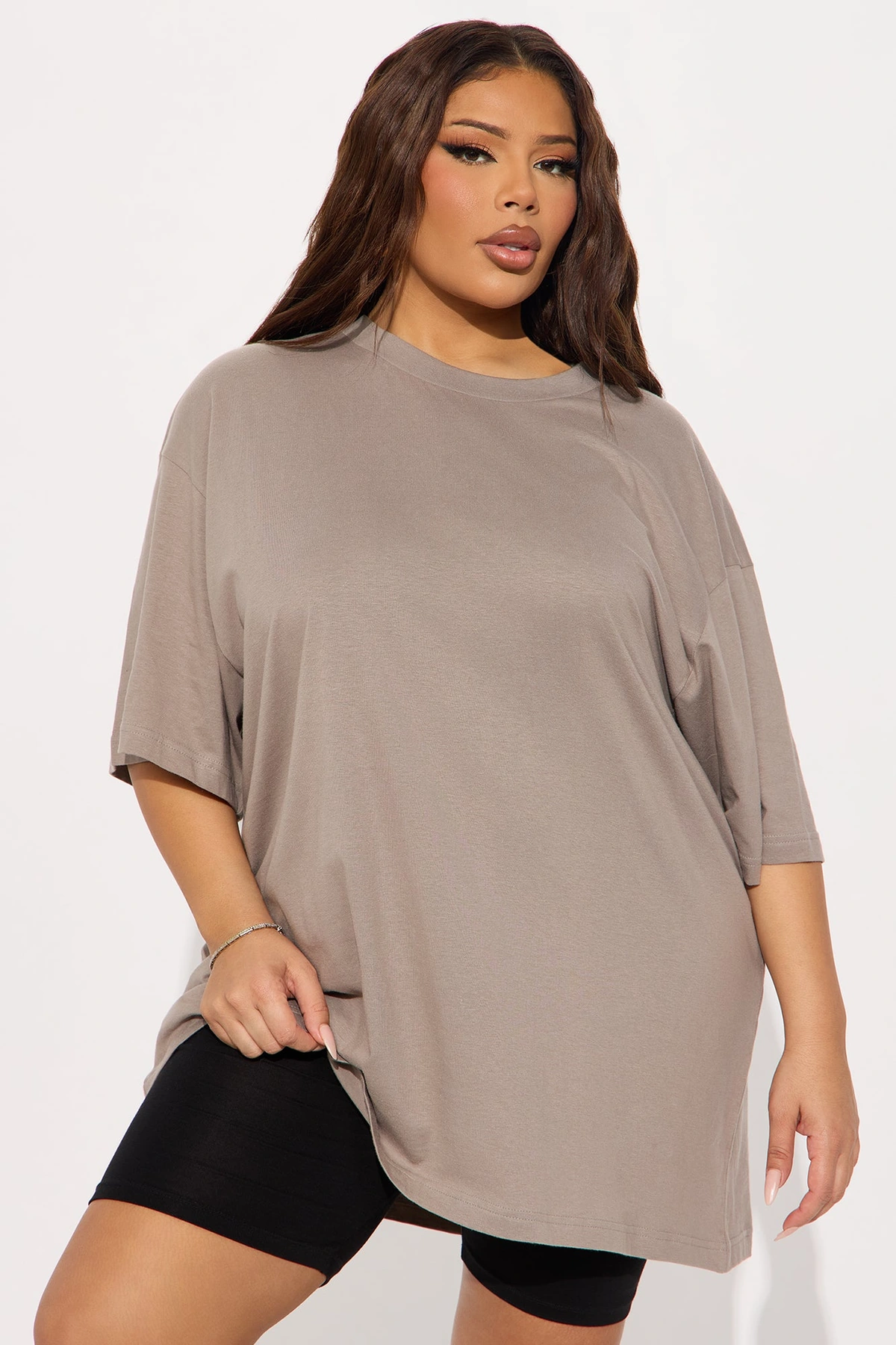 The Oversized Boyfriend Tee - Stone — Bege-pedra