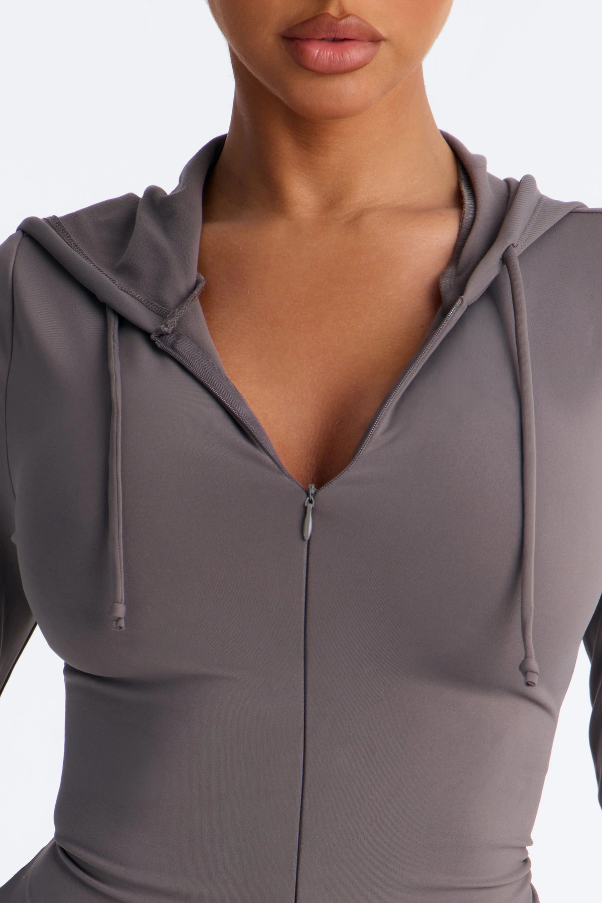 Luna Zip Up Jumpsuit - Charcoal — Cinzento-escuro
