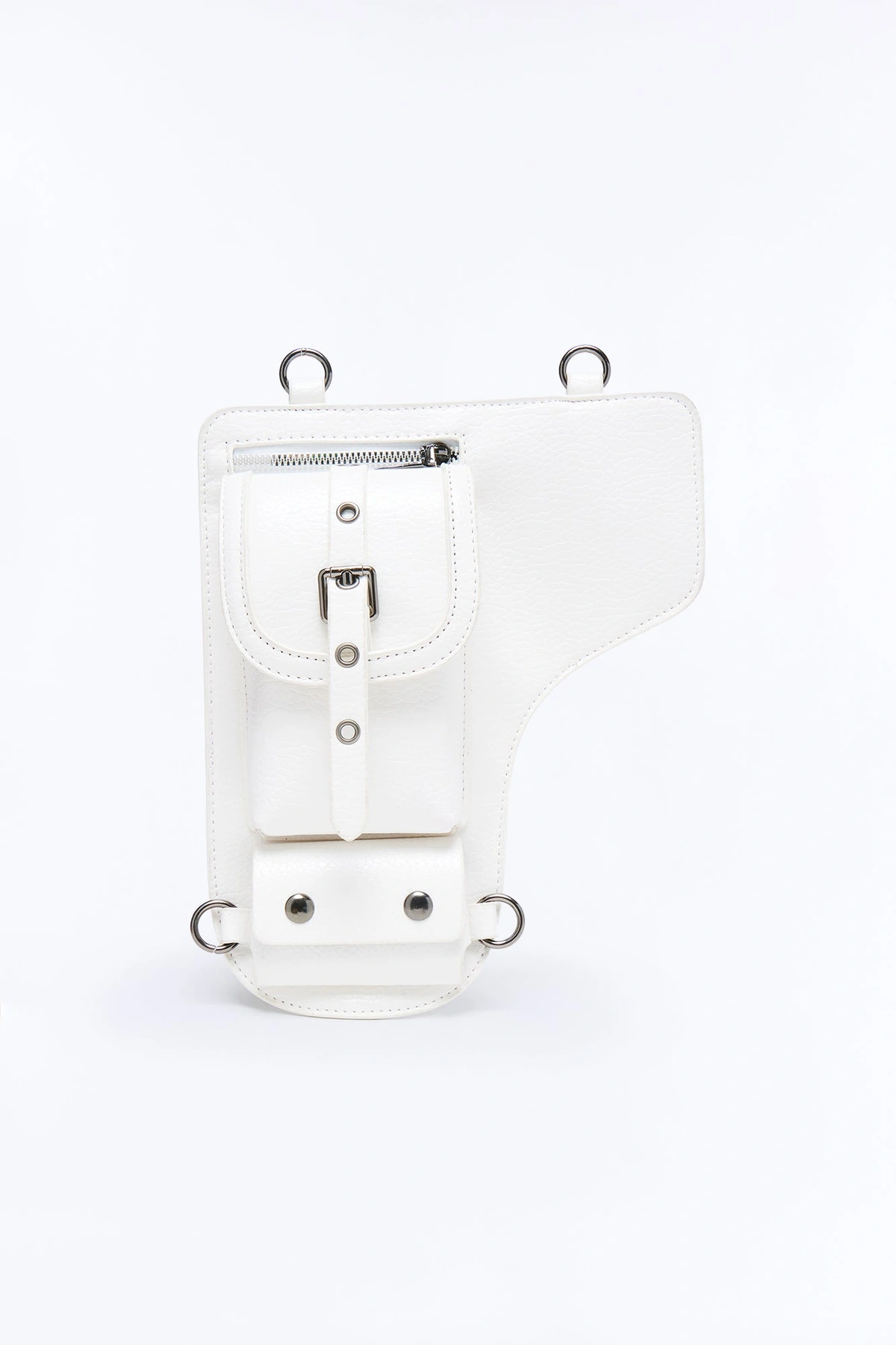 The Outlaw Faux Leather Belt Bag - Ivory — Marfim