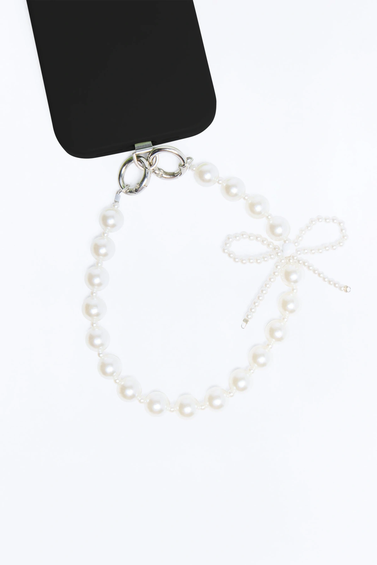 Bow Me Away Pearl Phone Wristlet - Ivory — Marfim