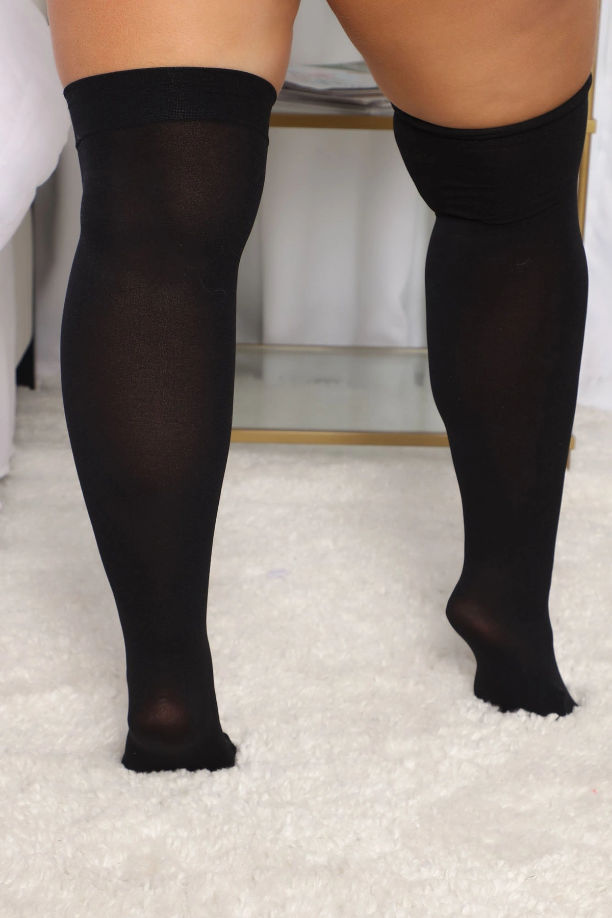 Perfectly Classic Thigh Highs - Black — Preto