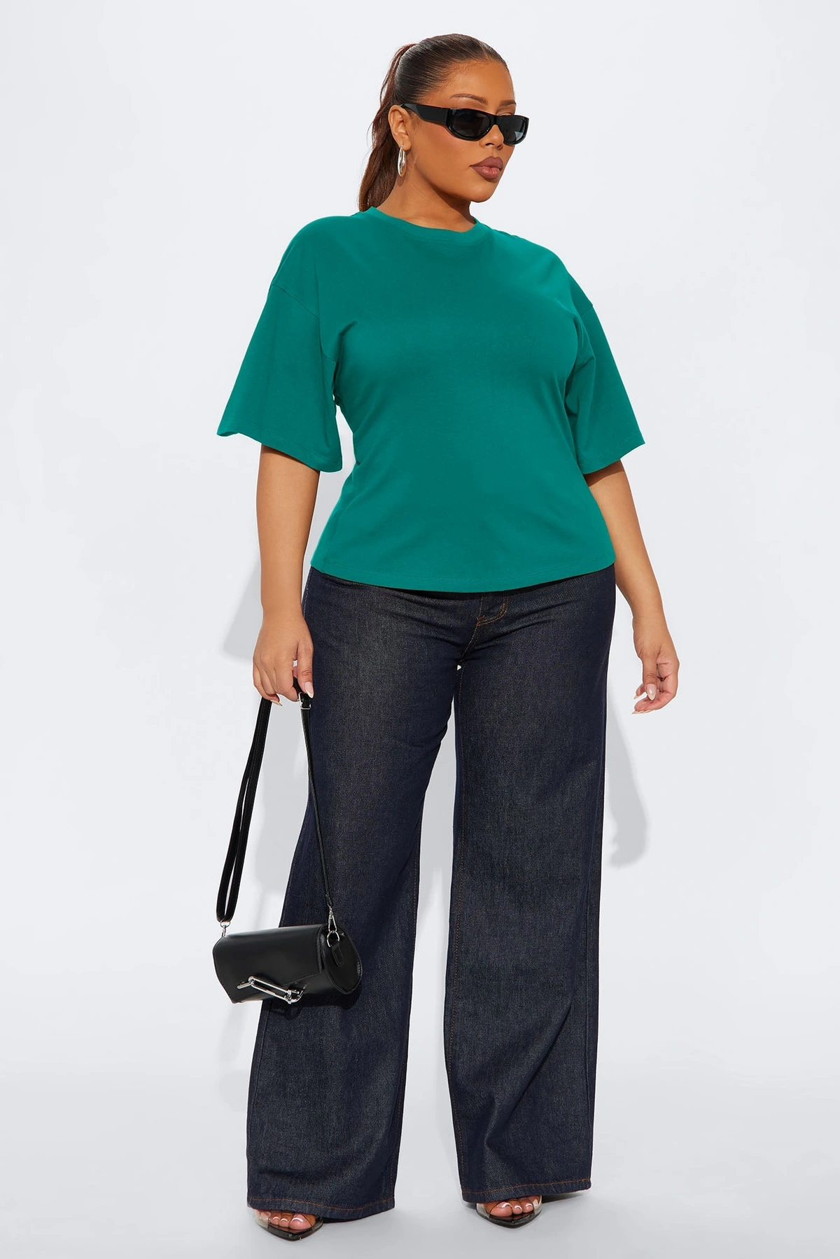 Jayden Fitted T-Shirt - Teal — Verde-petróleo