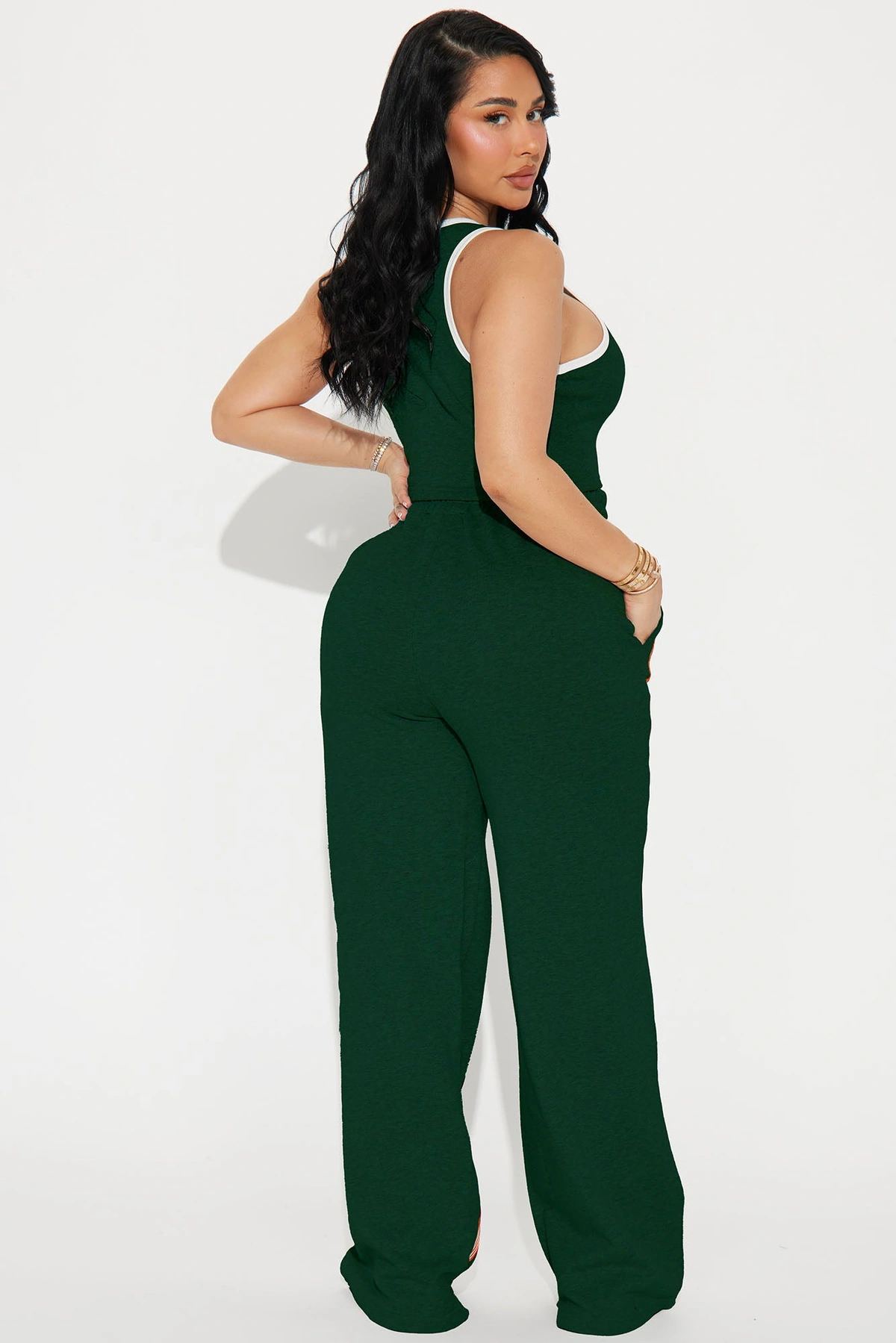 Varsity Babe Pant Set - Hunter — Verde-escuro