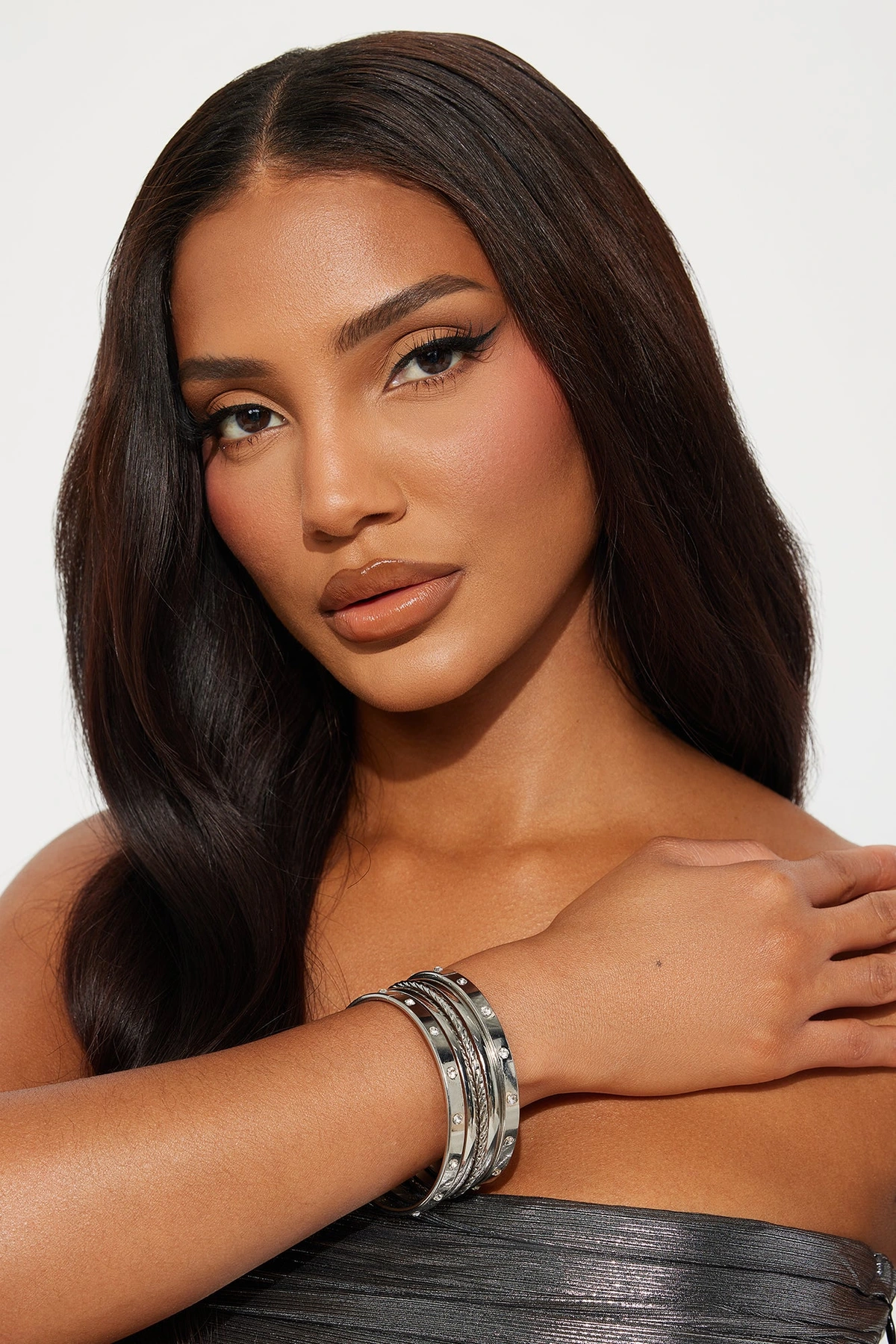 Keep It Classic 5 Piece Bangle Set - Silver — Prateado