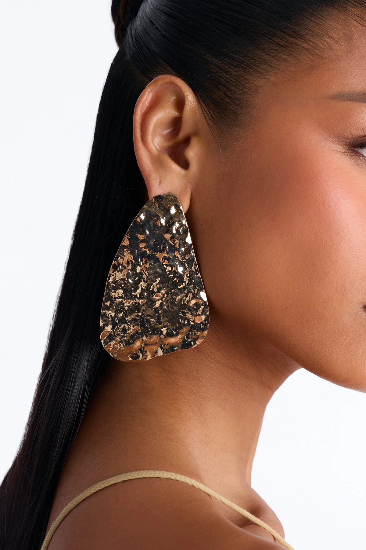 Metal Aura Drop Earrings - Gold — Dourado