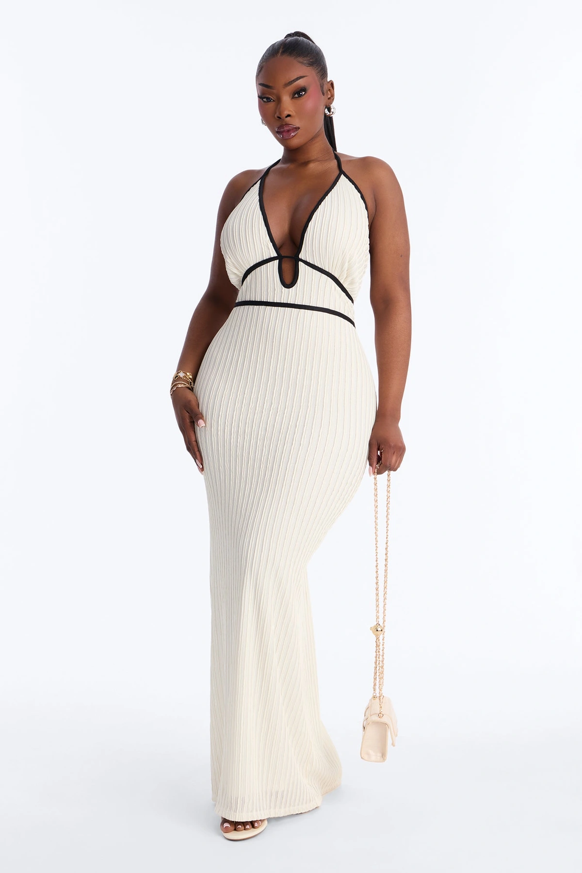 Sunlit Bliss Textured Maxi Dress - Off White — Off Branco