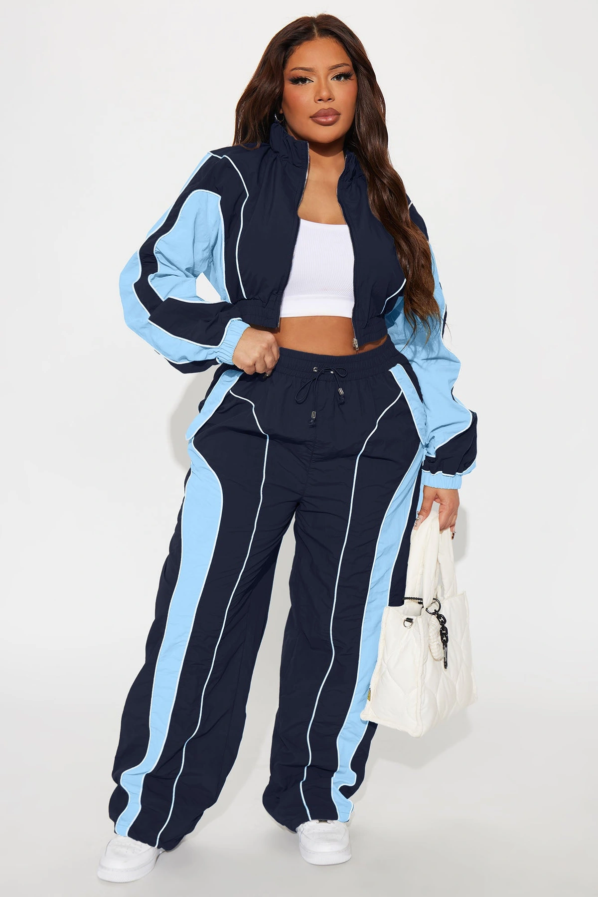 New Era Colorblock Windbreaker Jacket - Blue/combo — Azul/combinação