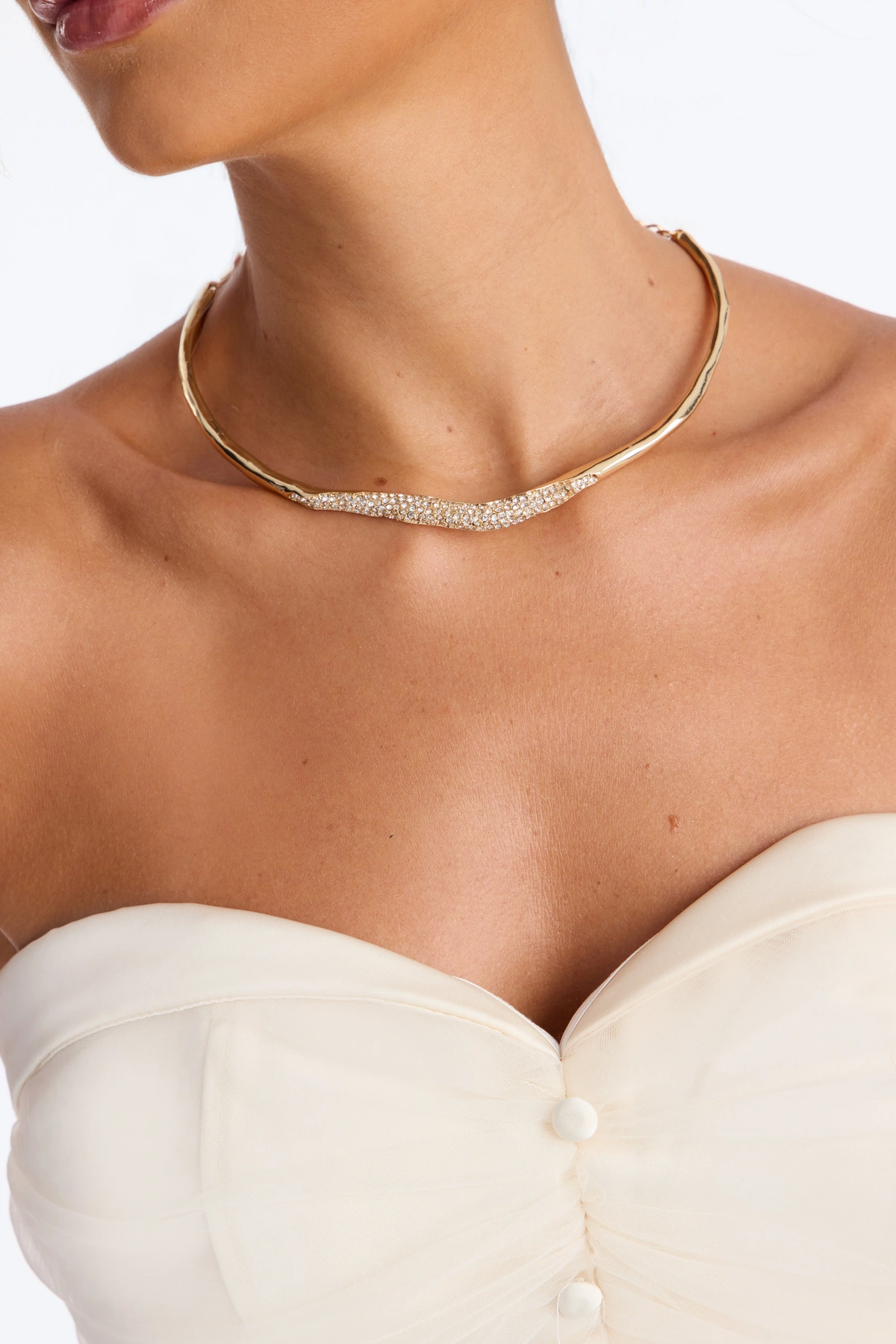 Fine Line Choker - Gold — Dourado