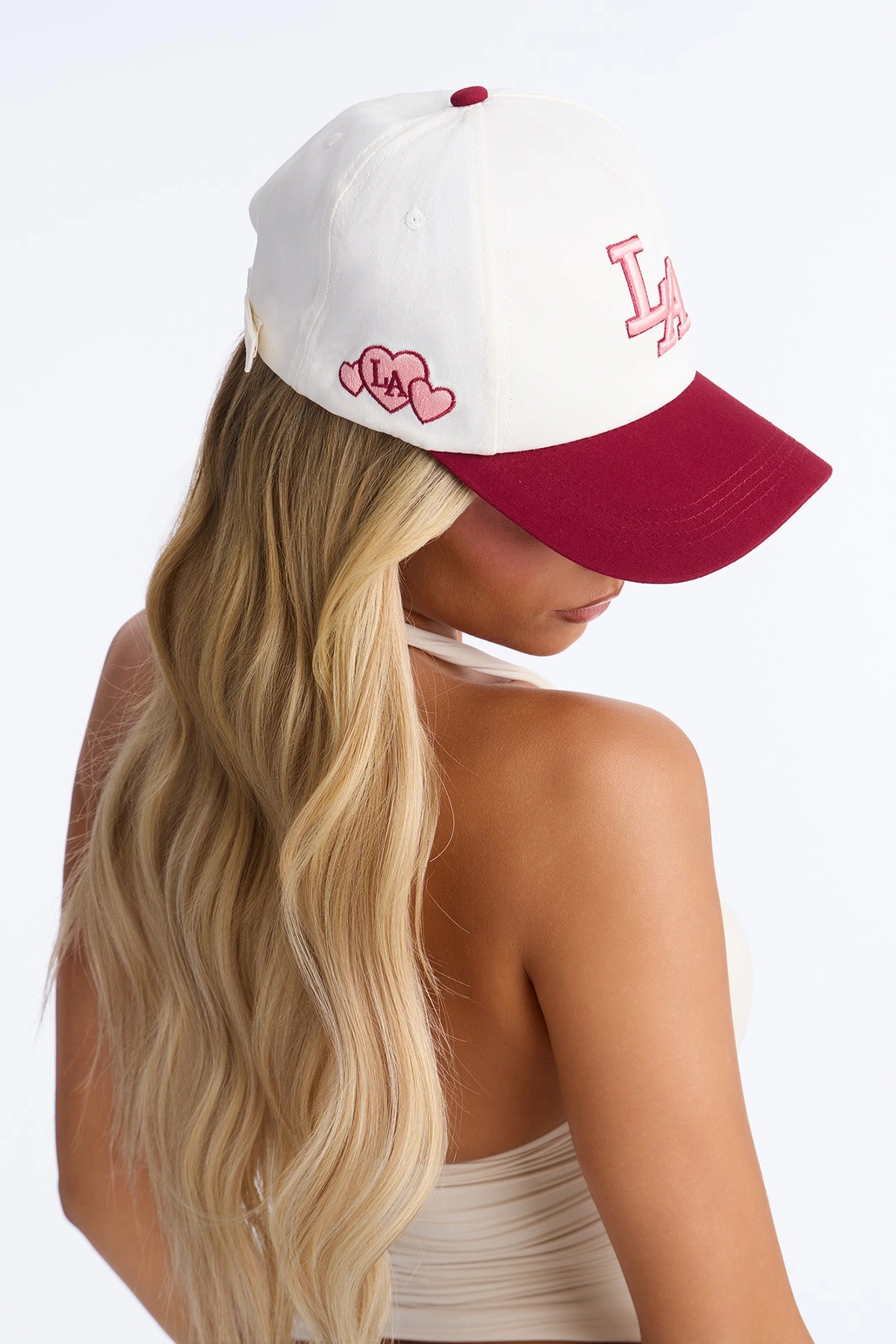LA Has My Heart Baseball Hat - Burgundy/combo — Bordô/combinação