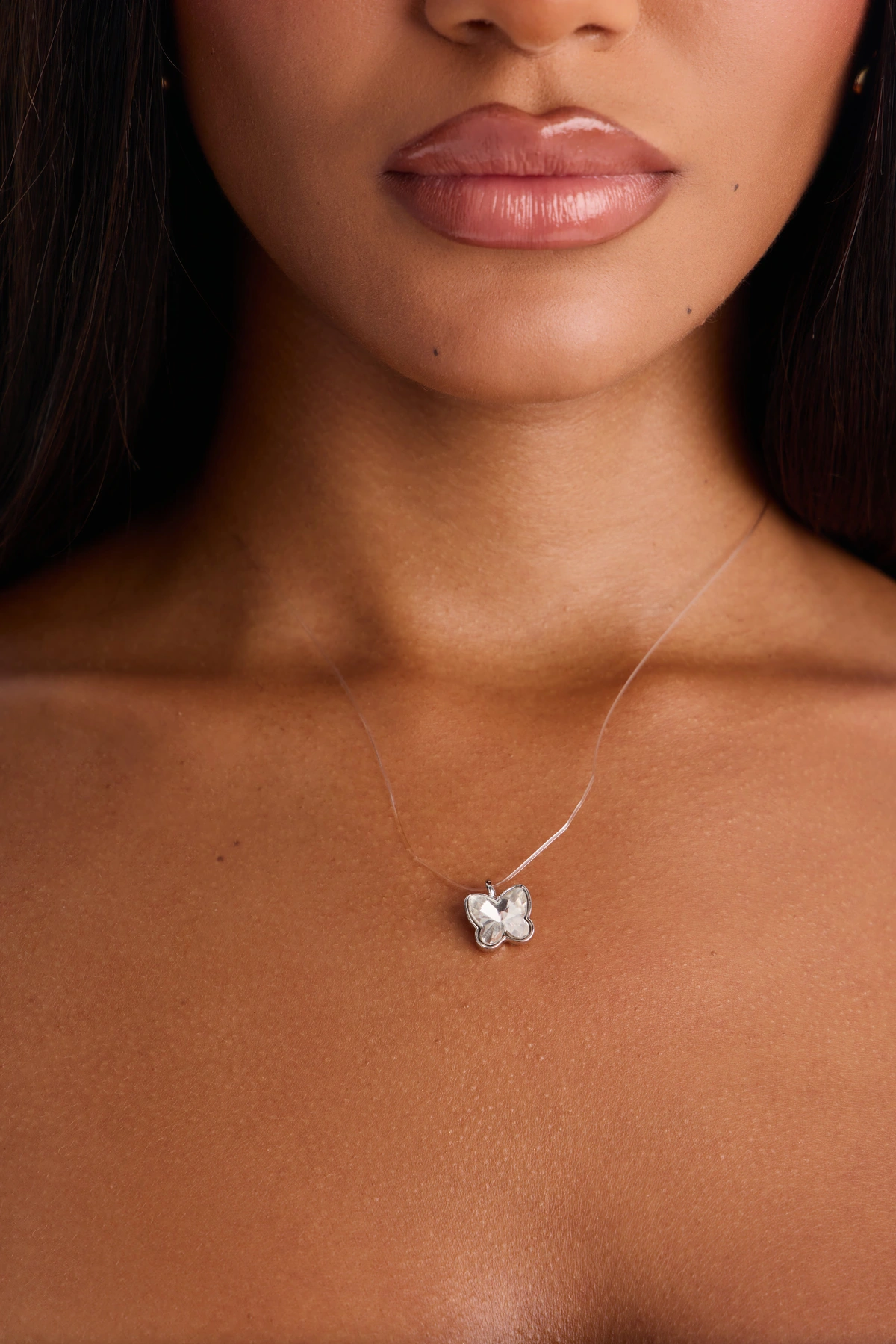 Lighting Your Day Butterfly Necklace - Silver — Prateado