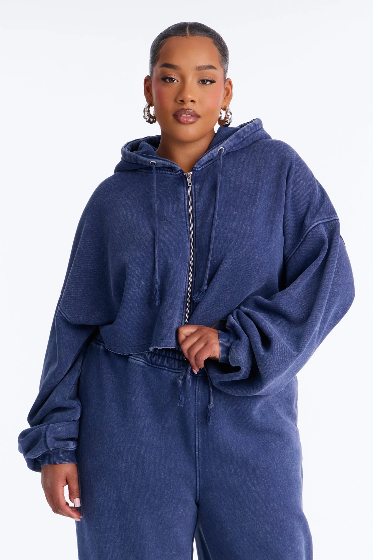 On The Go Fleece Pant Set - Navy — Azul-marinho