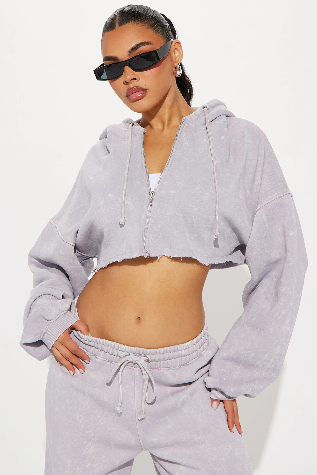 On The Go Fleece Pant Set - Heather/Combo — mesclado/combinação